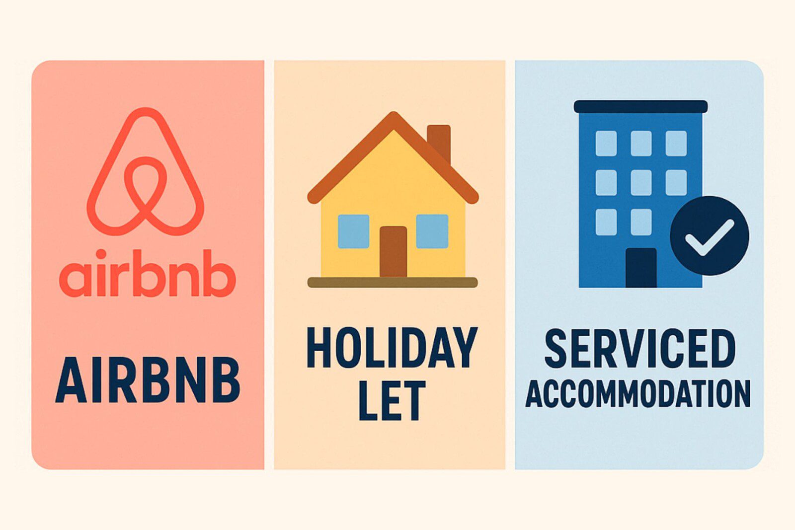 difference between airbnb holiday let serviced accommodation